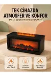 Alev Efektli Hava Nemlendirici Aromaterapi Difüzörü Uzaktan Kumandalı 250 ML-1