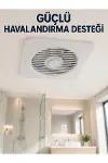 Dekoratif Banyo ve Mutfak Aspiratörü 150 mm 20,8 x 20,8 cm 20 W Havalandırma Fanı-1