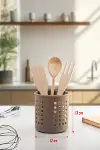 Vizon Silindir Dik Kaşıklık & Tezgah Üstü Düzenleyici & Servis Standı-4