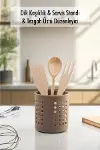 Vizon Silindir Dik Kaşıklık & Tezgah Üstü Düzenleyici & Servis Standı-1