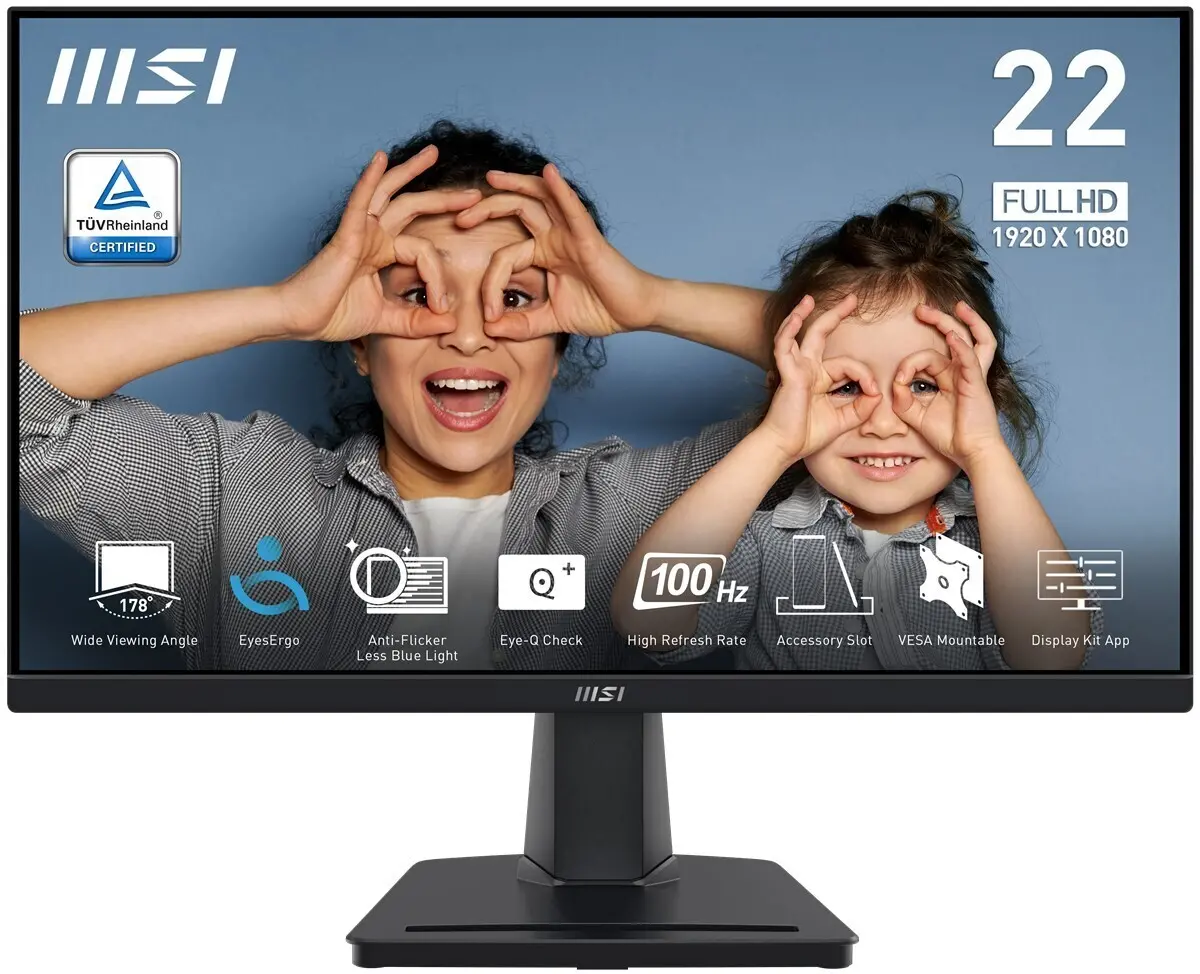 21.45" PRO MP225V 1920x1080 (FHD) 16:9 FLAT VA 100HZ 1MS ADAPTIVE-SYNC MONITOR