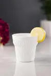 Akrilik Beyaz Tekli Kısa Bardak & Su Meşrubat Kahve Yanı Bardağı 300 ml ( Cam Değildir )-2
