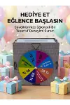 Renkli Şans Çarklı Para Biriktirme Oyunu Eğlenceli Tasarruf Kutusu Ahşap Challenge Kumbarası-1