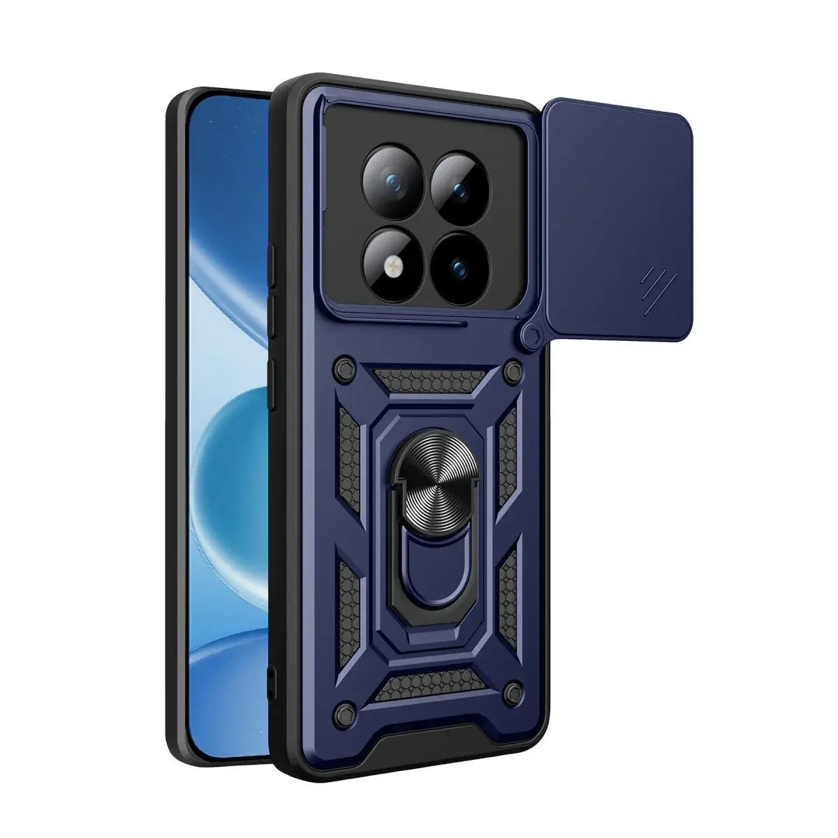 Xiao Red Note 15 Pro 5g Pars Lens Yüzüklü Silikon - Lacivert
