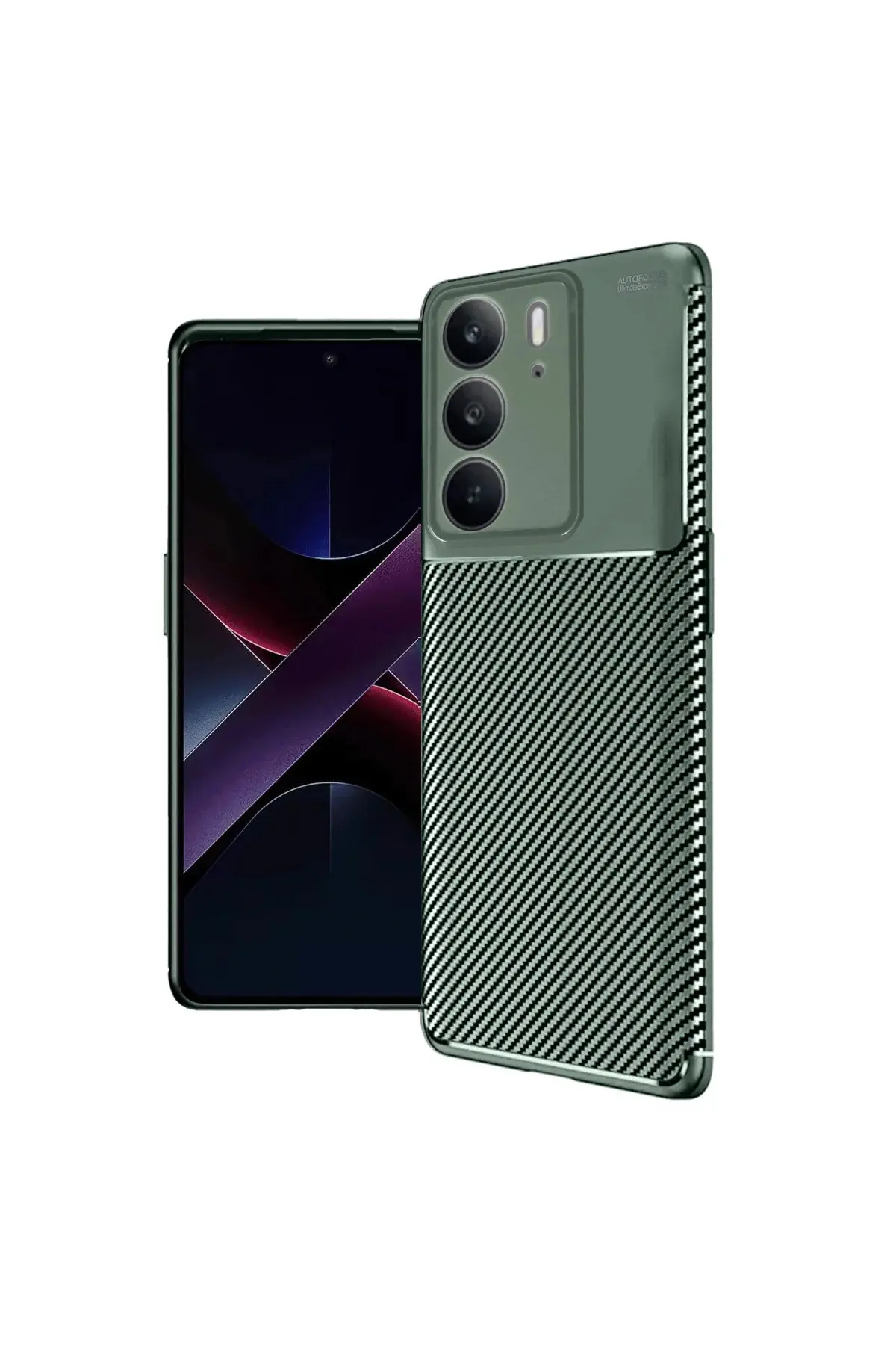 Realme C75 4g Auto Focus Karbon Kapak - Koyu Yeşil
