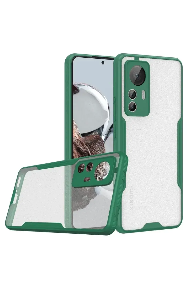 Xiao 12T Kılıf Platin Silikon - Yeşil