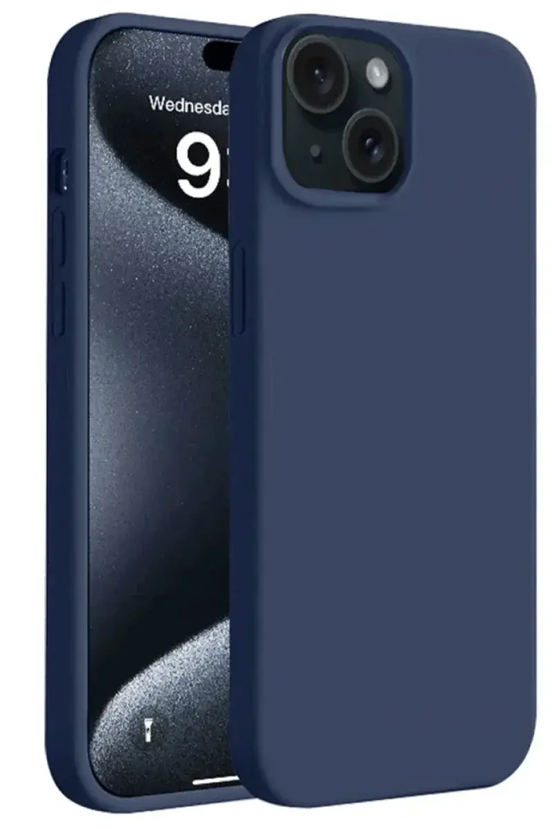 Apple iPhone 15 Kılıf First Silikon - Lacivert