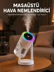 Araç ve Ev İçin Hava Nemlendirici Projektörlü Sessiz Buhar Yeni Nesil-1
