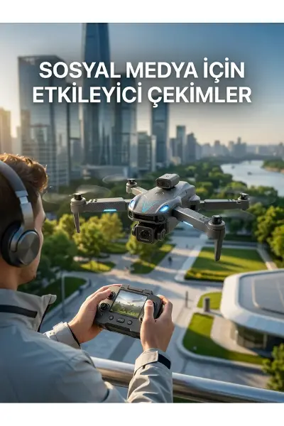 Katlanabilir Profesyonel Görünümlü Kamera Drone