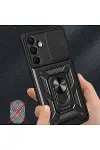 Samsung Galaxy A16 5G Kılıf Pars Lens Yüzüklü Silikon - Lacivert-3