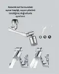 Çok Yönlü Dönebilen Musluk Başlığı 2 Fonksiyonlu Su Akışı-4