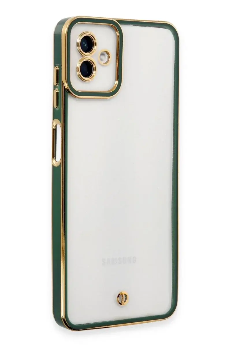 Samsung Galaxy A04 Kılıf Liva Lens Silikon - Yeşil