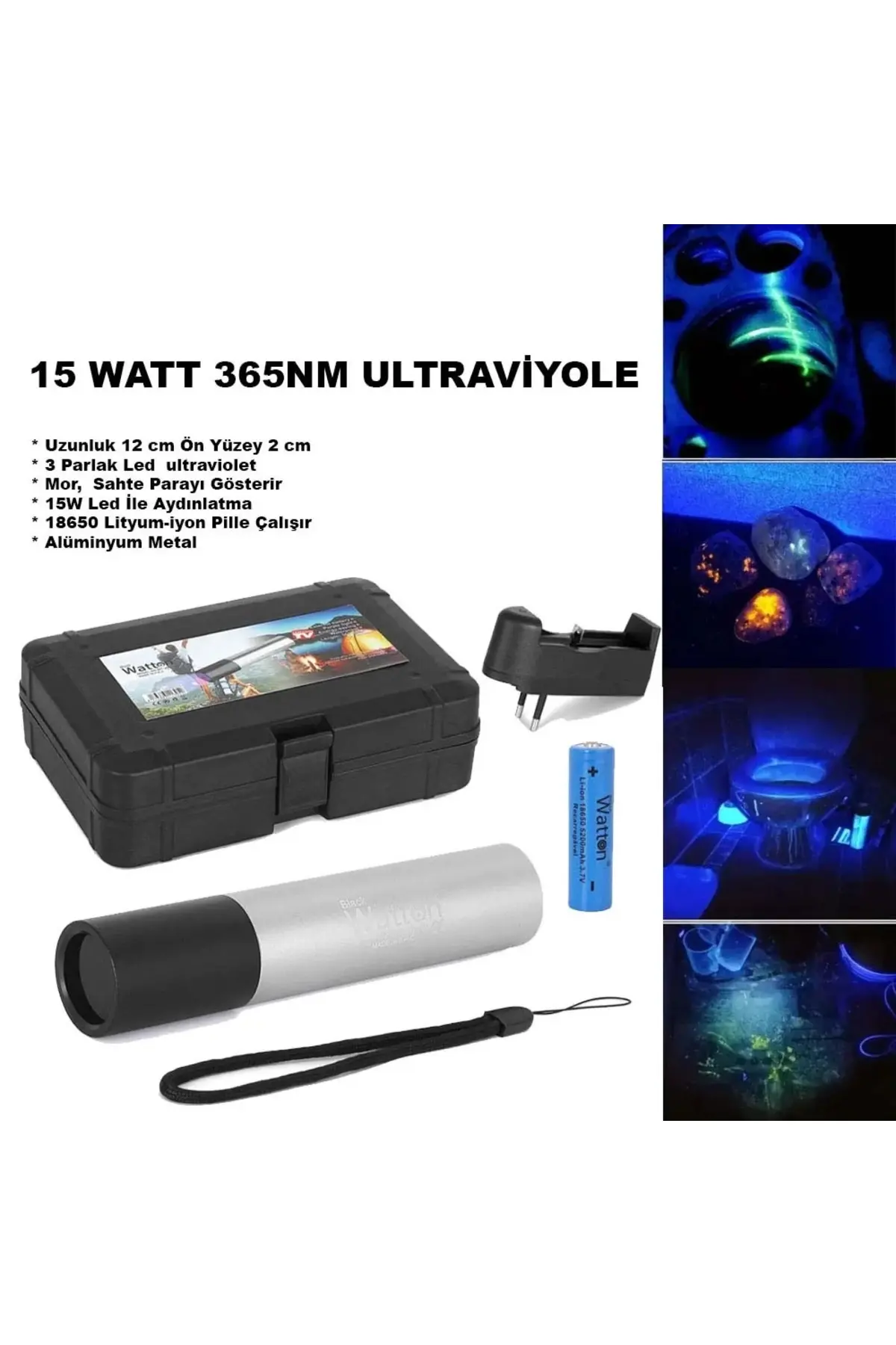 15 Watt 365nm Ultraviyole Para Işığı Wt-305