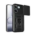 Xiao Poco X8 Pro Pars Lens Yüzüklü Silikon - Siyah-1