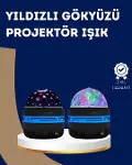 360° Dönen Galaxy Projektörlü Gece Lambası – Star Master Yıldızlı Gökyüzü Efekti-1