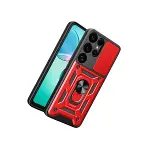Samsung Galaxy S26 Ultra Pars Lens Yüzüklü Silikon - Kırmızı-3