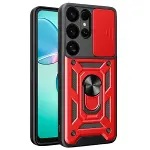 Samsung Galaxy S26 Ultra Pars Lens Yüzüklü Silikon - Kırmızı-1