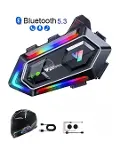 16 Mod RGB Işıklı Motosiklet Intercom Çift Telefon Destekli-4