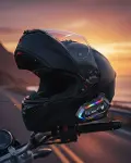 16 Mod RGB Işıklı Motosiklet Intercom Çift Telefon Destekli-1