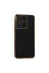 Vivo Y22 2022 Kılıf Volet Silikon - Siyah-1