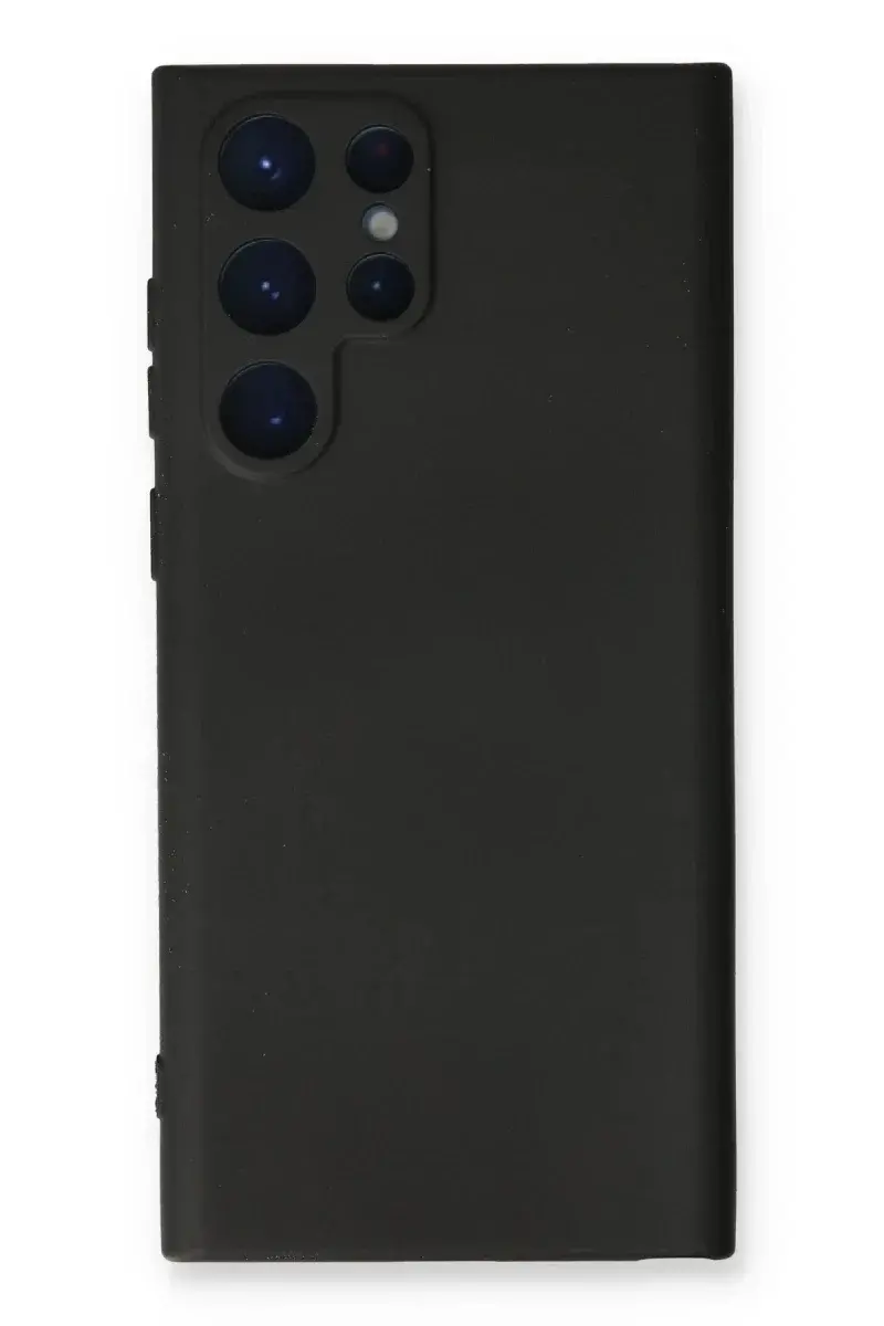 Samsung Galaxy S23 Ultra Kılıf Nano içi Kadife Silikon - Siyah