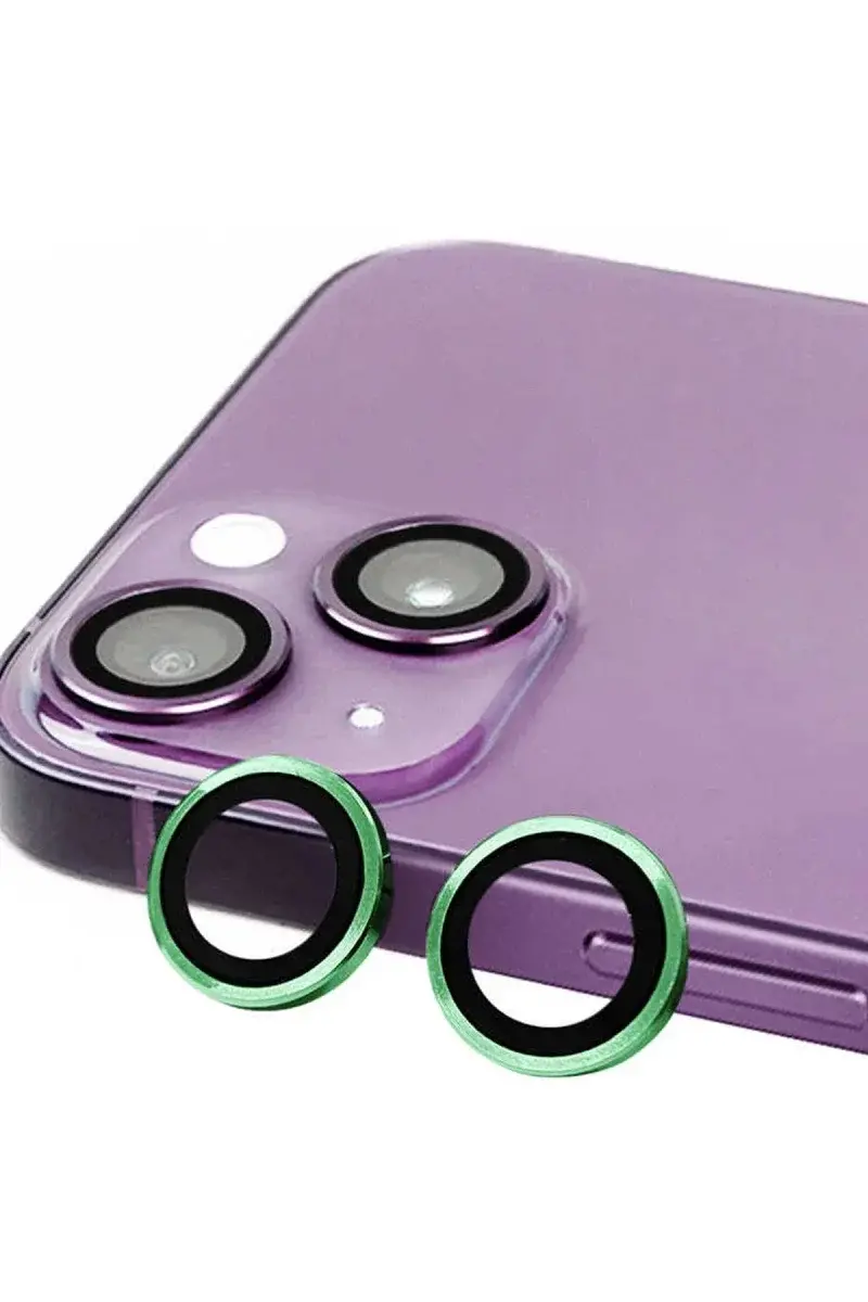 Apple iPhone 15 Raze Metal Kamera Lens - Yeşil