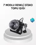 7 Renk Modlu Müzik Sensörlü Disko Topu – LED Işıklı Parti Aydınlatması-1