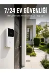 Kablosuz Beyaz Akıllı Kapı Zili Wi-Fi Bağlantılı HD Kameralı Ev Güvenlik Sistemi-1