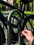 Anahtarlı Çelik Halat Kilit 12 mm Güçlü Bisiklet Kilidi 80 cm PVC Kaplamalı Elektrikli Scooter ve Mo-3