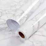 Beyaz Mermer Desenli Yapışkanlı Tezgah Folyosu (3 Mt.x 60 Cm)-1
