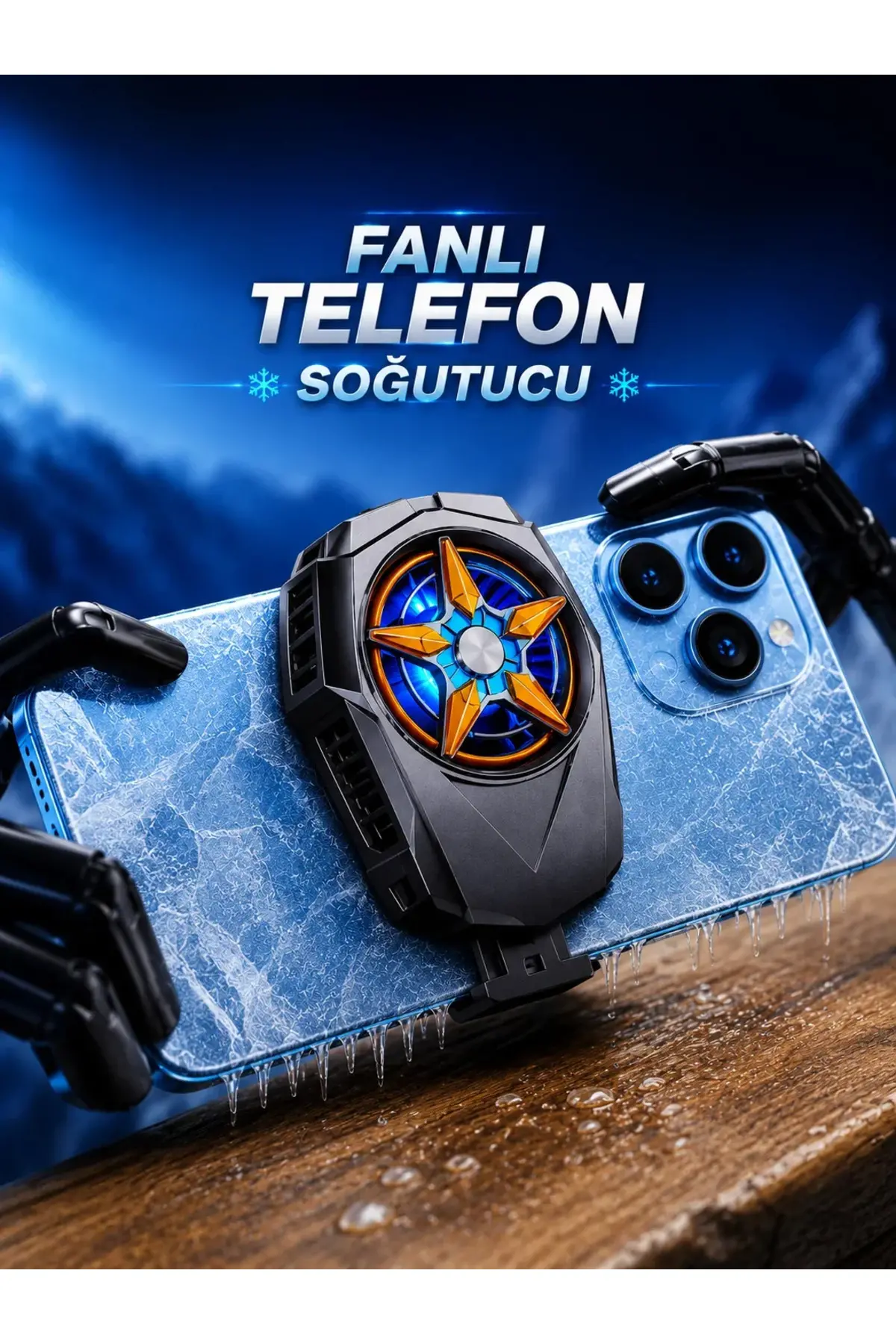 Fanlı Radyatör Soğutucu Telefon Soğutucu Tüm Telefonlara Uyumlu