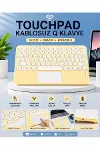 Touchpad Tüm Cihazlara Uyumlu Bluetooth Klavye Touchpad Slim Kablosuz Wifi Q Klavye-1