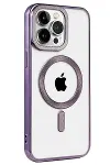 Apple iPhone 14 Pro Kılıf Kronos Magsafe Kapak - Derin Mor-2