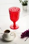 Akrilik Kırmızı Tekli Kadeh & Su Meşrubat Kahve Yanı Bardağı 450 ml ( Cam Değildir )-2