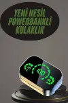 Kablosuz Bluetooth Kulaklık Çift Telefon Destekli Powerbankli Dijital Göstergeli-2