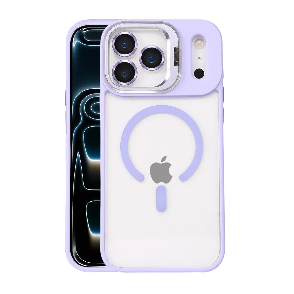 Joko Apple İphone 17 Pro Max Rem Lensli Magsafe Standlı Kapak - Lila
