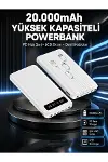 Akıllı LCD Ekranlı 20.000mAh Powerbank PD + USB + Type-C Yeni Nesil-1