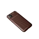 Huawei Y5p Kılıf Auto Focus Karbon Kapak - Kahverengi-2