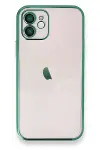 Apple iPhone 12 Kılıf Razer Lensli Silikon - Yeşil-1
