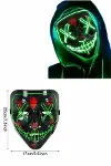 Led Işıklı Neon Maske Cadılar Bayramı Maskesi Korkunç Korku Maskesi-5