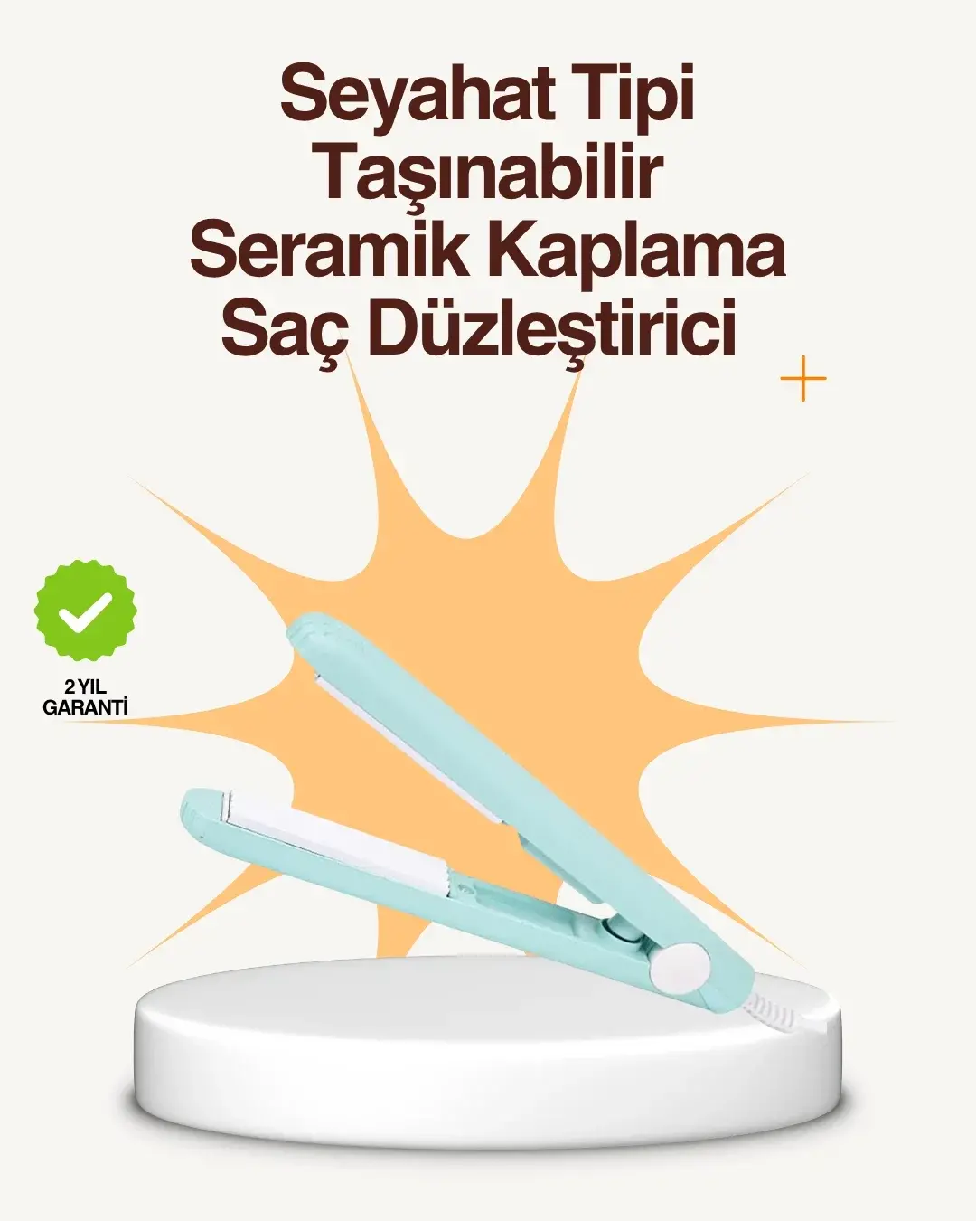 Serak Kaplamalı, Saç Hasarını Azaltan Kısa Saçlara Uygun Bukle Maşası