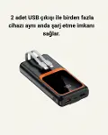 20.000 mAh Powerbank – 22.5W Hızlı Şarj, Çok Kablolu, Dijital Göstergeli-4