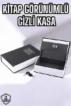 Büyük Boy Anahtarlı Kitap Görünümlü Gizli Kasa Çelik Kasa Altın Kasası-2