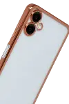 Samsung Galaxy A07 4G Razer Lensli Silikon - Çöl Titanyum-3