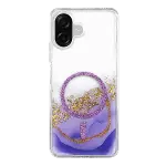 Onegif Samsung Galaxy A07 4g Lotus Simli Magsafe Kapak - Mor-3