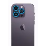 Apple iPhone 12 Pro Max Neon Fosforlu Kamera Lens - Mavi-3