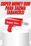 Çocuklara Özel Eğlenceli Para Saçma Makinası Parti Oyuncağı Kırmızı-1