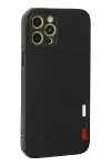 Apple iPhone 12 Pro Max Kılıf Loop Deri Silikon - Siyah-2