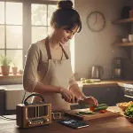 Küçük Mini Boy Retro Ahşap Tasarım Bluetooth Hoparlörlü Radyo – FM/AM Destekli, Şarjlı ve Taşınabili-2