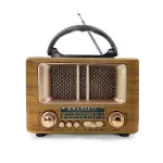 Küçük Mini Boy Retro Ahşap Tasarım Bluetooth Hoparlörlü Radyo – FM/AM Destekli, Şarjlı ve Taşınabili-1